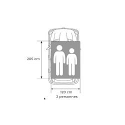 Tente de toit 2 places toit souple avec ouverture automatique