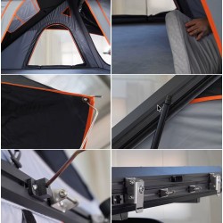 Détails tente de toit rigide structure 2 à 3 places