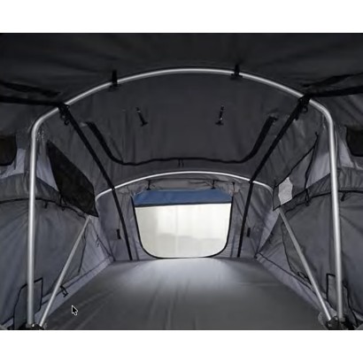 vue intérieure tente de toit déployante