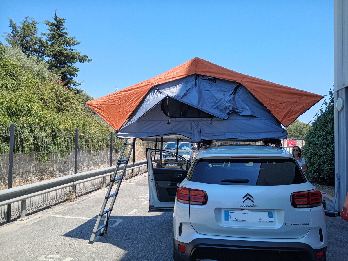 Tente de toit sur Picasso citroën