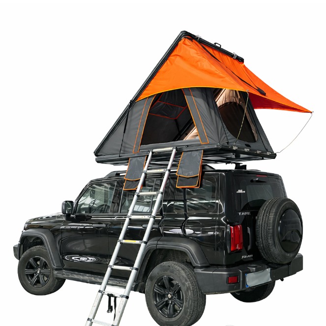 Tente de toit structure rigide coque aluminium 2 places