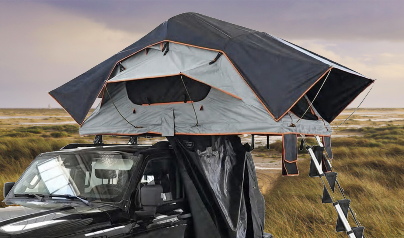 Tente de toit structure semi-rigide 2-3 places